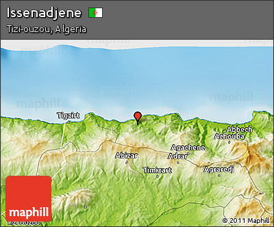 Physical 3D Map of Issenadjene