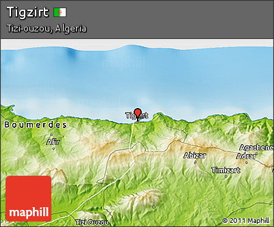 Physical 3D Map of Tigzirt