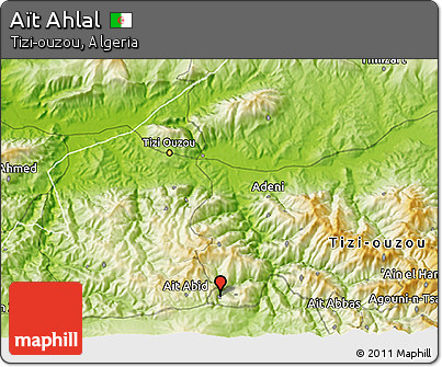 Physical 3D Map of Aït Ahlal