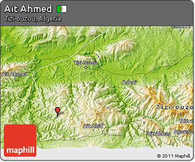 Physical 3D Map of Aït Ahmed