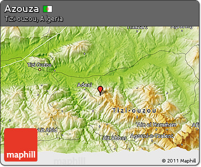 Physical 3D Map of Azouza