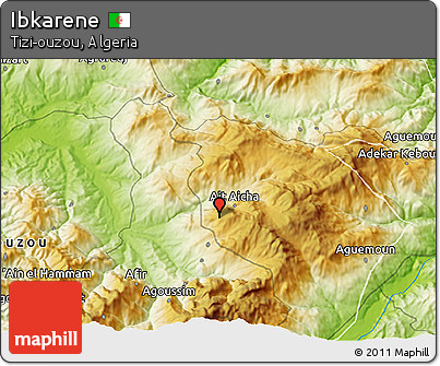 Physical 3D Map of Ibkarene