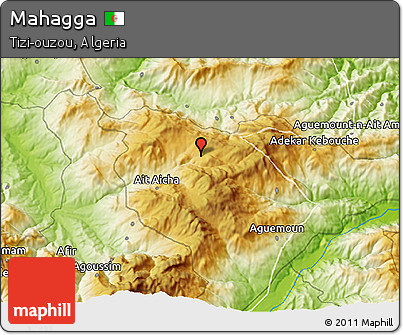 Physical 3D Map of Mahagga