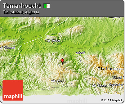 Physical 3D Map of Tamarhoucht