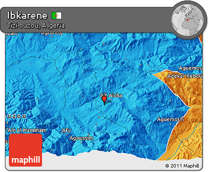 Political 3D Map of Ibkarene