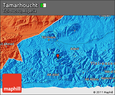 Political 3D Map of Tamarhoucht