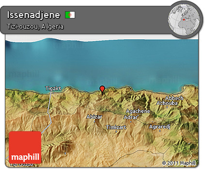 Satellite 3D Map of Issenadjene