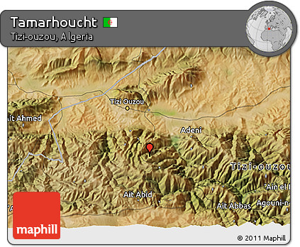 Satellite 3D Map of Tamarhoucht