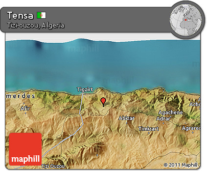 Satellite 3D Map of Tensa