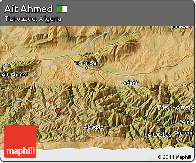 Satellite 3D Map of Aït Ahmed