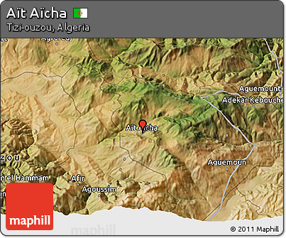 Satellite 3D Map of Aït Aïcha