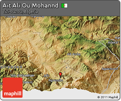 Satellite 3D Map of Aït Ali Ou Mohannd
