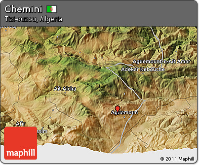 Satellite 3D Map of Chemini