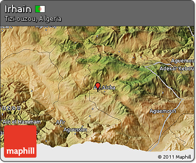 Satellite 3D Map of Irhaïn