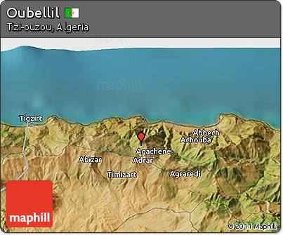 Satellite 3D Map of Oubellil