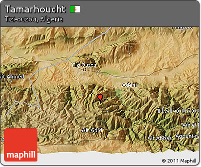 Satellite 3D Map of Tamarhoucht
