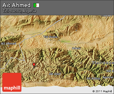 Satellite 3D Map of Aït Ahmed