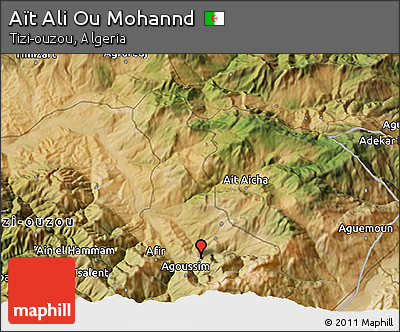 Satellite 3D Map of Aït Ali Ou Mohannd