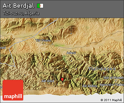 Satellite 3D Map of Aït Berdjal