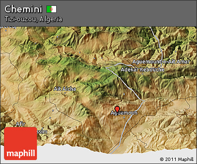 Satellite 3D Map of Chemini