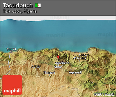 Satellite 3D Map of Taoudouch
