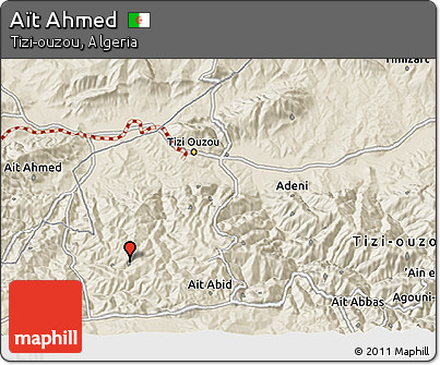 Shaded Relief 3D Map of Aït Ahmed