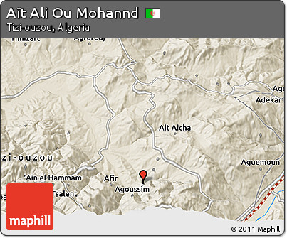 Shaded Relief 3D Map of Aït Ali Ou Mohannd