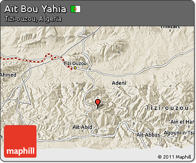 Shaded Relief 3D Map of Aït Bou Yahia