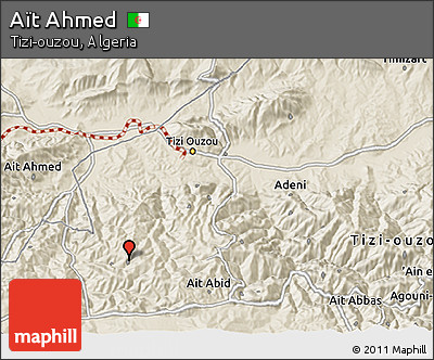 Shaded Relief 3D Map of Aït Ahmed