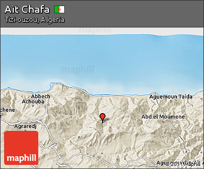 Shaded Relief 3D Map of Aït Chafa