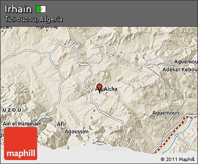 Shaded Relief 3D Map of Irhaïn