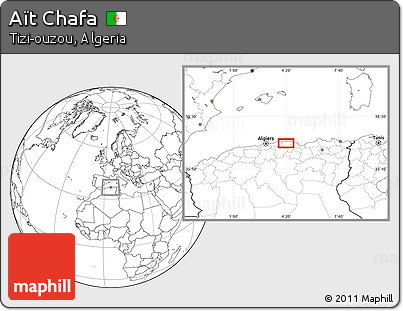 Blank Location Map of Aït Chafa