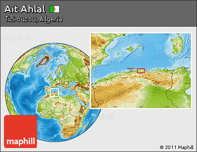 Physical Location Map of Aït Ahlal