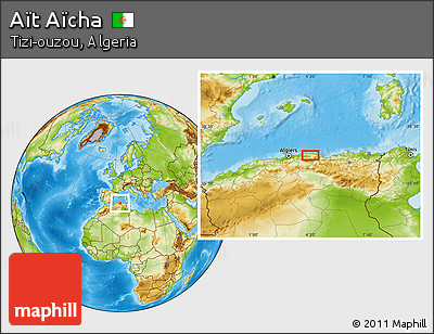 Physical Location Map of Aït Aïcha