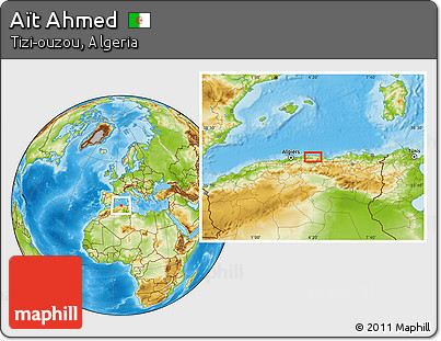 Physical Location Map of Aït Ahmed
