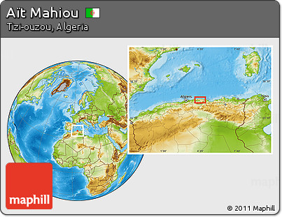 Physical Location Map of Aït Mahiou