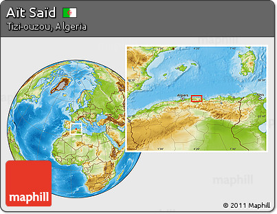 Physical Location Map of Aït Saïd