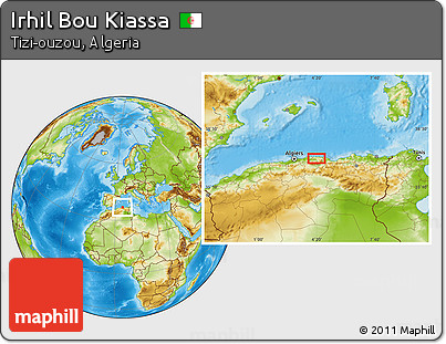Physical Location Map of Irhil Bou Kiassa