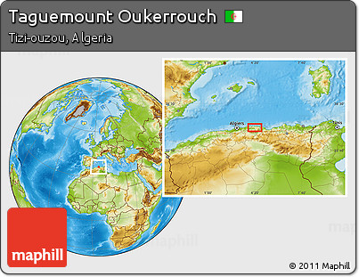 Physical Location Map of Taguemount Oukerrouch