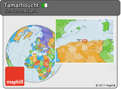 Political Location Map of Tamarhoucht