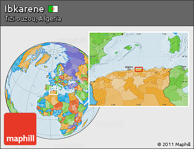 Political Location Map of Ibkarene