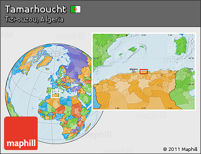 Political Location Map of Tamarhoucht