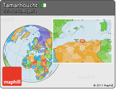 Political Location Map of Tamarhoucht