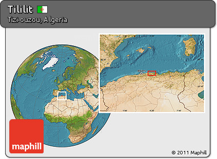 Satellite Location Map of Tililit