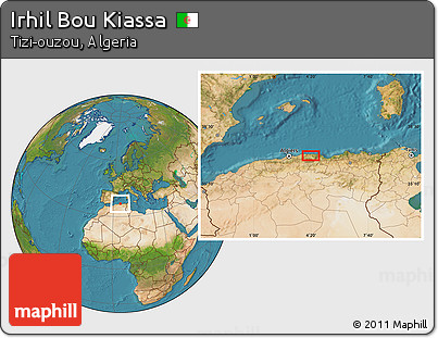 Satellite Location Map of Irhil Bou Kiassa