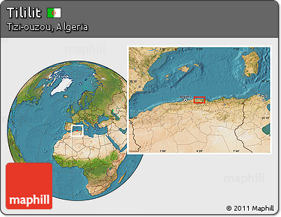 Satellite Location Map of Tililit