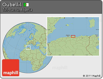 Savanna Style Location Map of Oubellil