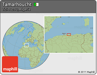 Savanna Style Location Map of Tamarhoucht