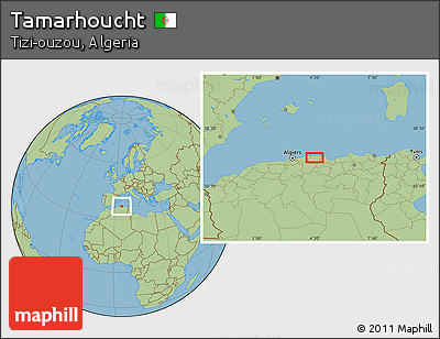 Savanna Style Location Map of Tamarhoucht