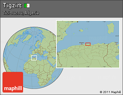 Savanna Style Location Map of Tigzirt